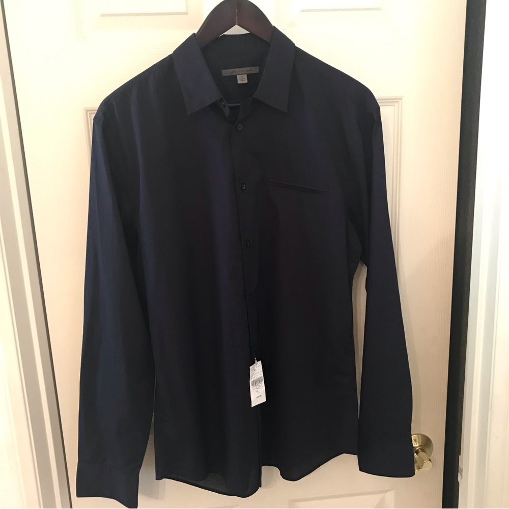 NWOT John Varatos Blue Button Up Dress Shirt